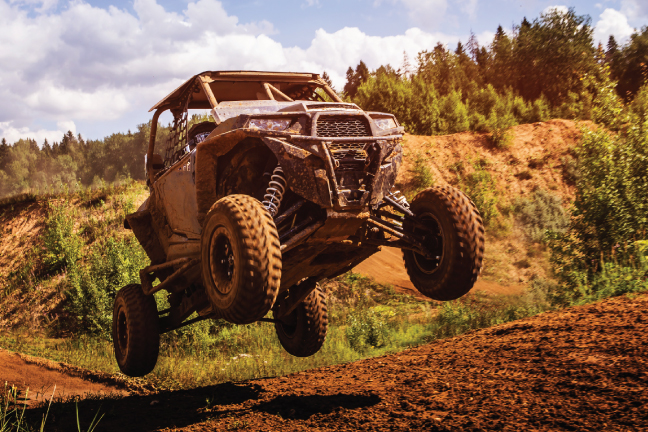 UTV jumping hill