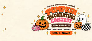 Retro Pumpkin Decorating Contest Banner