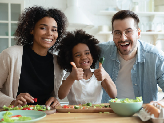 happy family at home