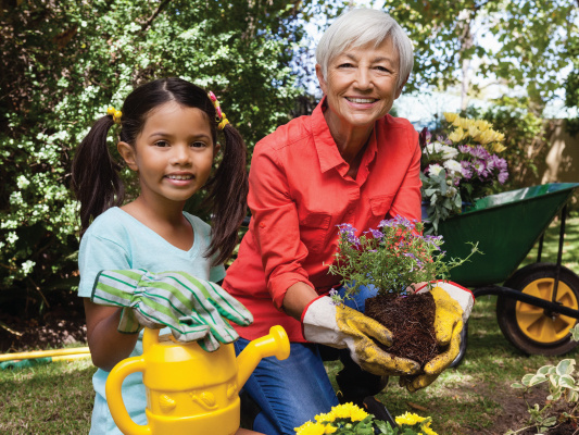 family gardening happily
