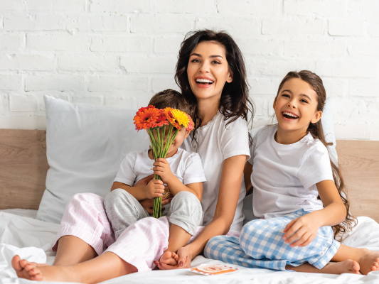 Happy mom