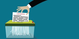 Shredding important documents