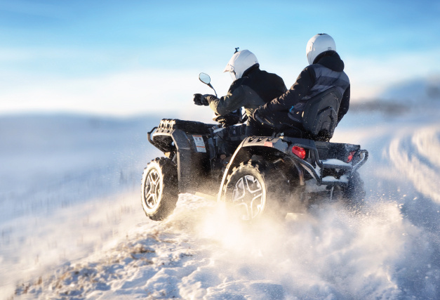 4-wheeling in the snow