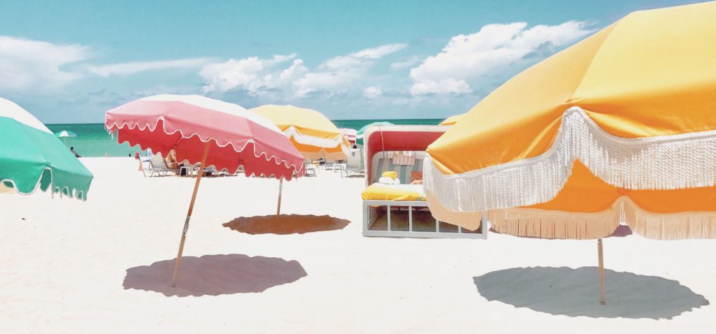 umbrellas on a sunny beach